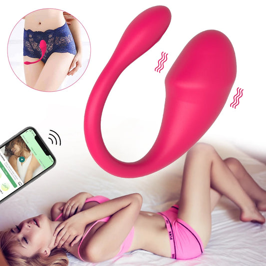 APP Remote Control Wearable Vibrating Egg Underwear Toy Sexual Intercourse Clitoris G-spot Vibrator Female Dildo Adult Couple [ADL]