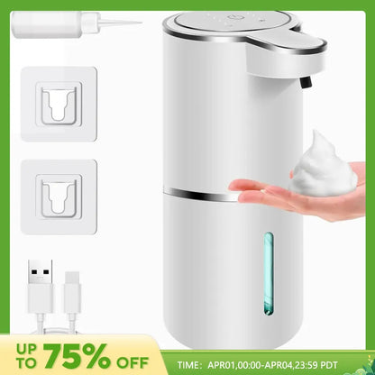 Automatic Soap Dispenser Touchless Foaming Soap Dispenser 380ml USB Rechargeable Electric 4 Level Adjustable Foam Soap Dispenser [DSP]