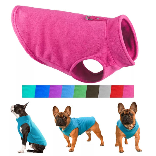 Winter Fleece Pet Dog Clothes Puppy Clothing French Bulldog Coat Pug Costumes Jacket Vest [PET]