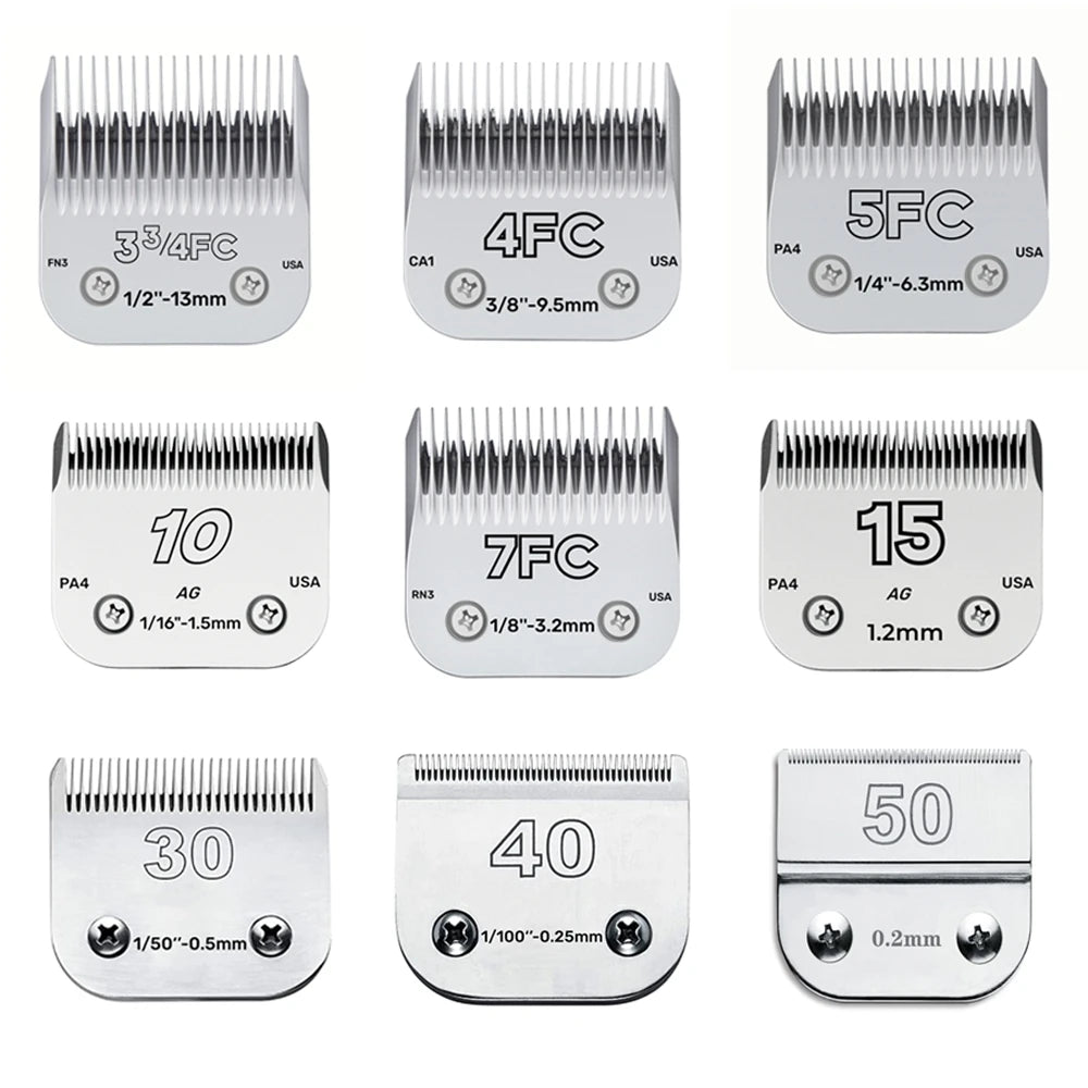 3F 4F 5F 7F 9# 10# 30# 40# 50# Professional Pet Clipper Blade A5 Blade Fit Most Andis Oster Clippers Pet Clippers Ceramic Blade [HAI]