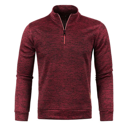 Men's Pullover Men's Thicker Sweatshirts Half Zipper Pullover for Male Hoody Man Sweatshirt Autumn Solid Color Turtleneck Sweaters [MEN]