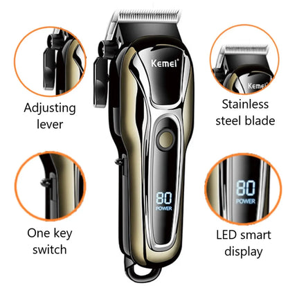 Clipper Electric Hair Trimmer for men Electric shaver professional Men's Hair cutting machine Wireless barber trimmer [HAI]