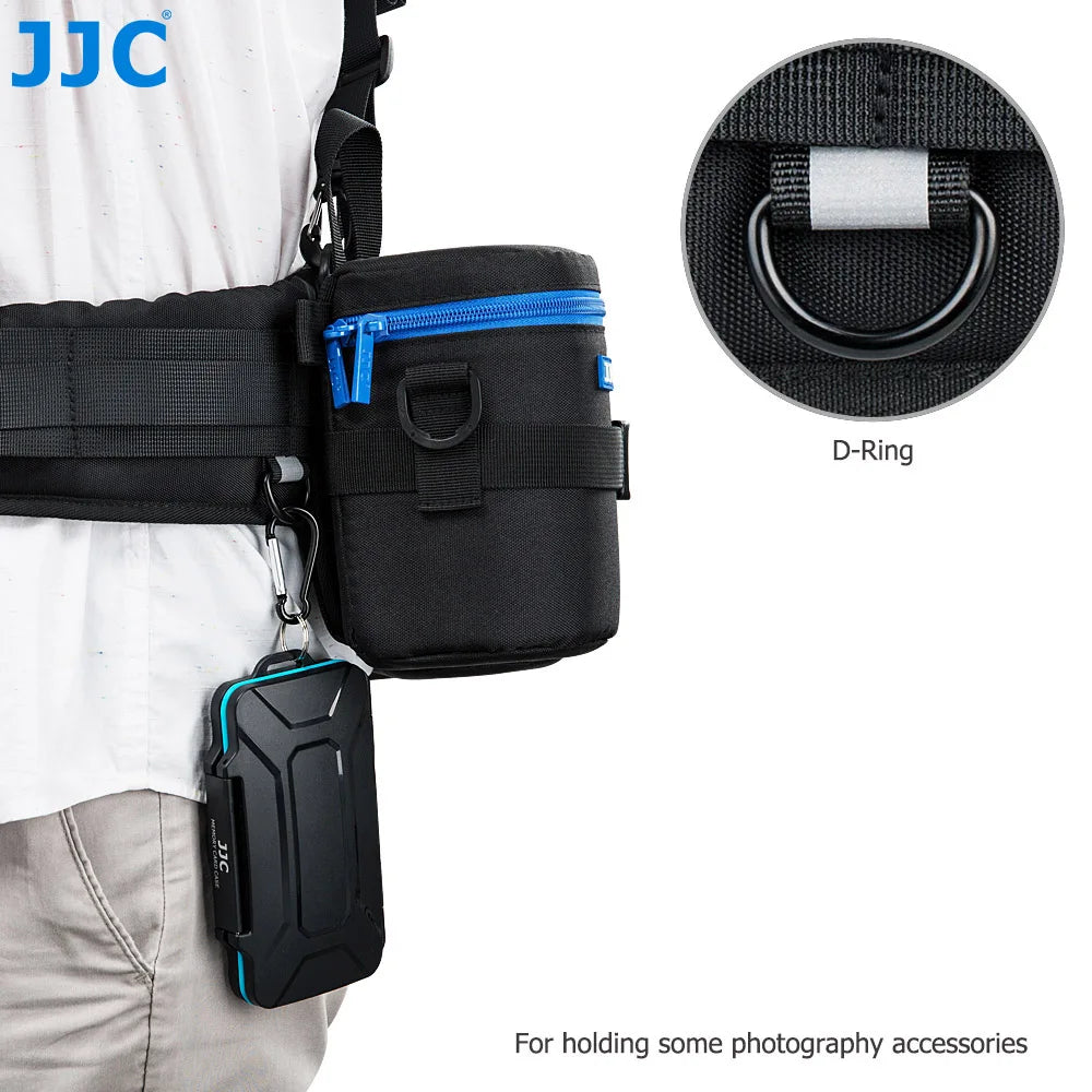 JJC Camera Lens Bag & Shoulder Strap System DSLR Lens Case Pouch Backpack for Canon Nikon Sony Fujifilm Photography Accessories [PHO]