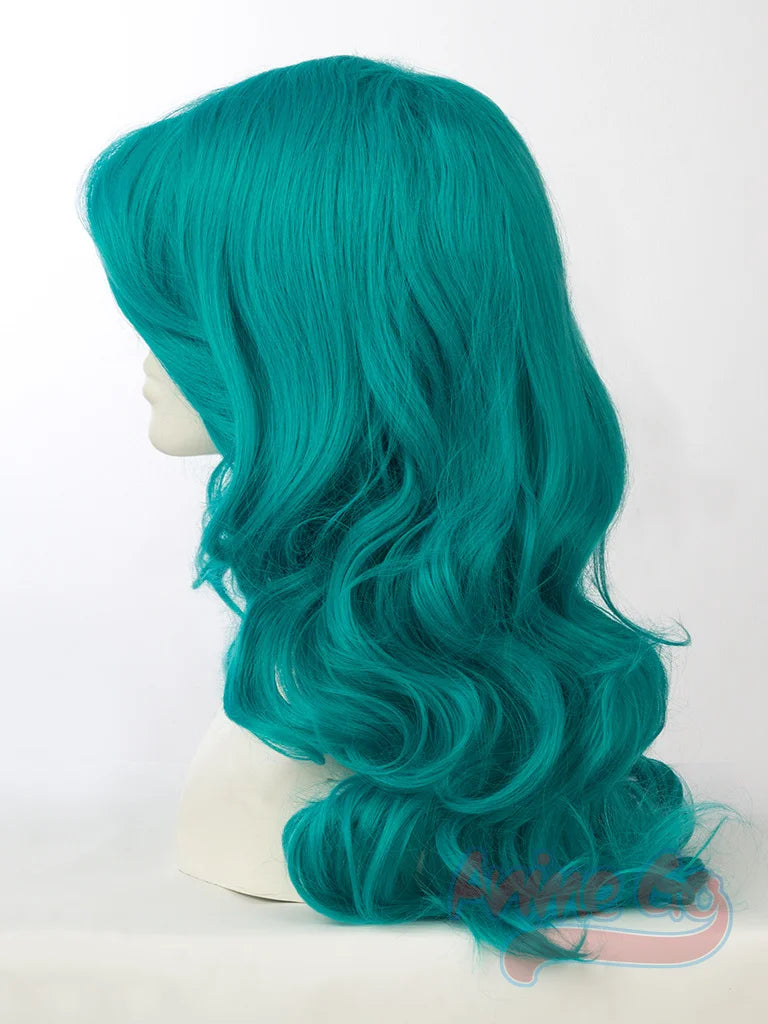 Anime Sailor Neptune Kaiou Michiru Halloween Cosplay Wigs Wavy Teal Hair mp003937 [COS]