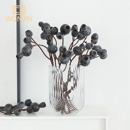 Artificial Berries Flower Christmas Fruit Fake Berry Artificial Flowers Decoration Wedding Home Table Plant Arrangement [FLW]