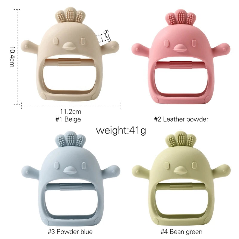 Baby Teether Gloves Pacifier Kids Teething Silicone Newborn Dental Care Gums Anti-eating Hand Molar Stick Baby Accessories [DEN]