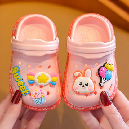 Children's Sandals and Slippers Cartoon Soft Sole Anti Slip Children's Shoes Girls' Indoor Home Shoes Boys' Sandals  Kids Shoes [SHO]