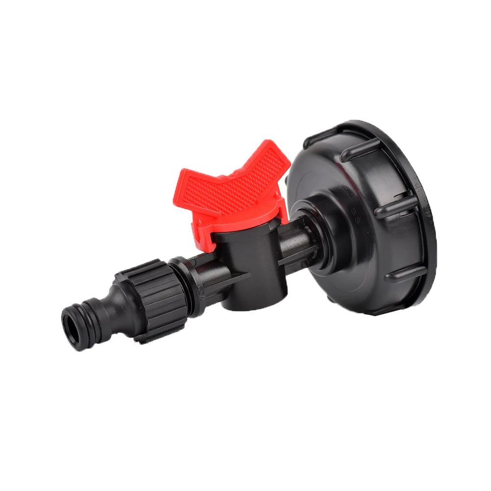 IBC Tank Adapter Fuel Tank Fitting S60 Thread Cap 60mm to1"3/4"1/2" Female Tap Connector Garden Irrigation Valve Fitting [GAR]