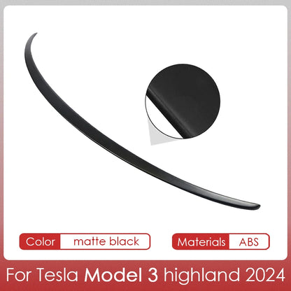 For Tesla Spoiler Model Y 2024 Accessories Spoilers Wings for Tesla Model 3 Highland 2024 Accessories 3/Y 2017-2024 ABS Material [BDK]