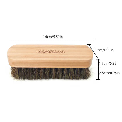 Genuine Horsehair Wooden Brush Car Detailing Polishing Buffing Brush Seat Handle Dashboard Roof Cleaning Premium Car Wash Brush [CAR] [DTL]