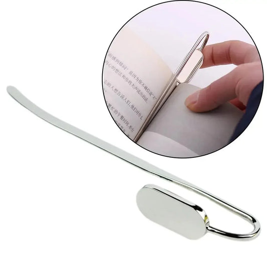 Creactive Swan Neck Oval Metal Book Marker Hanger Clip Reading Page Holder Zinc Alloy Bookmark Stationery Office Supply Gift [STA]