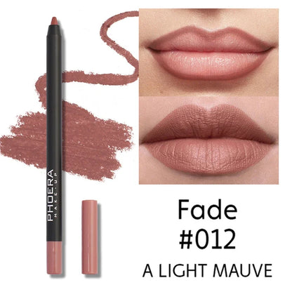 Waterproof Matte Lipliner Pencil Sexy Red Contour Tint Lipstick Lasting Non-stick Cup Moisturising Lips Makeup Cosmetic 12Color [CSM]