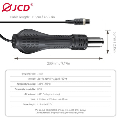 JCD HOT AIR GUN Soldering station Desoldering Soldering Heat Gun 700w 220V Solder station welding rework tools [TOL]