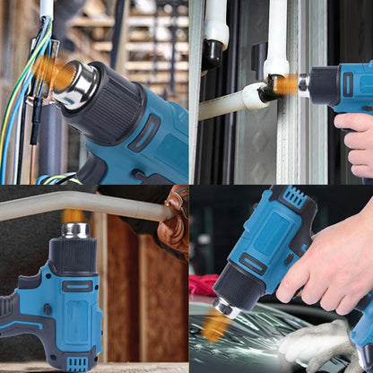 Heat gun 2500W Cordless Electric Heat Gun 0-550℃Temp Adjustab Heating Equipment Hot Air Machine Compatible for Makita 18Vbattery [TOL]