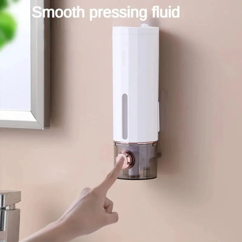 Non-Perforating Soap Dispenser Hand Sanitizer Wall Hanger Press Dispenser Home Hotel Shower Gel Shampoo Box Wall Mount [DSP]