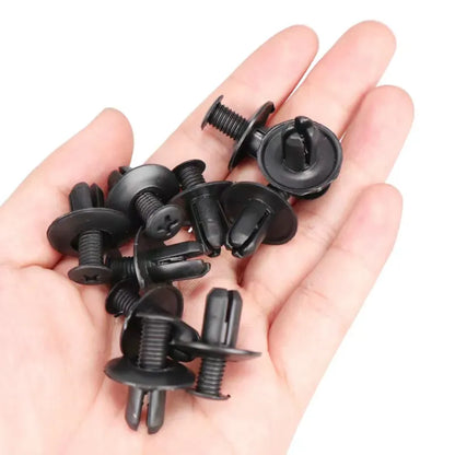 5/100pcs 8mm Plastic Rivets Fasteners Screw Car Bumper Fender Black Rivet Car Fastener Clips for Toyota Focus Kia Nissan Yamaha [CAR]