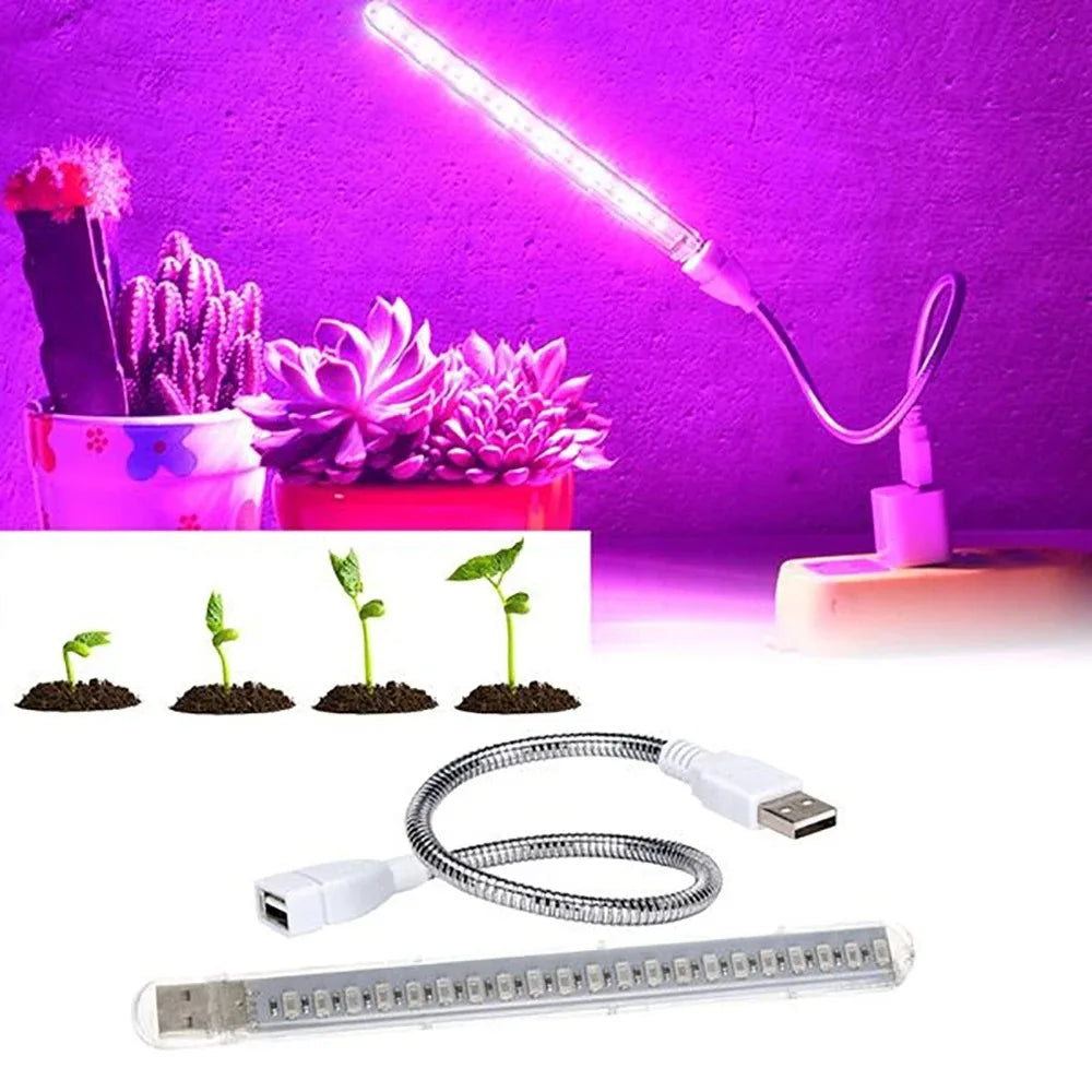 USB 5V LED Grow Light Full Spectrum Plant Lamp with Flexible Hose Indoor Greenhouse Phyto Lamp Flower Seedling Hydroponic Light [GAR]