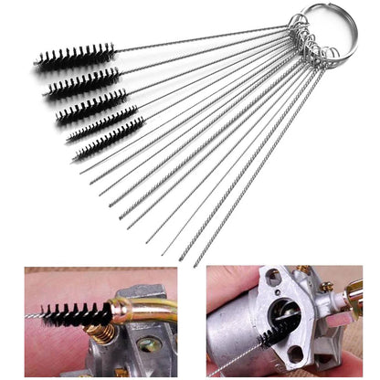 Carburetor Carbon Dirt Jet Remove Cleaning Needles Brushes Cleaner Tools for Automobile Motorcycle ATV Welder Carb Chainsaw [TOL]