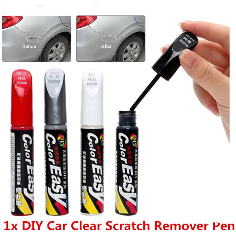 Car Paint Scratches Repair Pen Brush Waterproof Paint Marker Pen Car Tyre Tread Care Automotive Maintain Black White Red Silver [CAR]