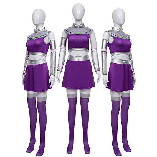 Teen Titans Superhero Starfire Koriand'r Cosplay Costume Dress Bodysuit Uniform Halloween Party Costumes For Women [COS]