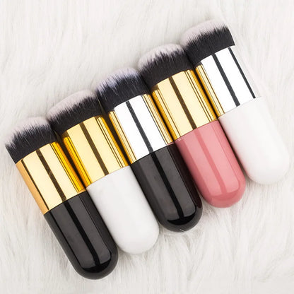 New Fashion Chubby Pier Foundation Brush Flat Cream Makeup Brushes Professional Cosmetic Brush highlight brush loose powder brus [CSM]