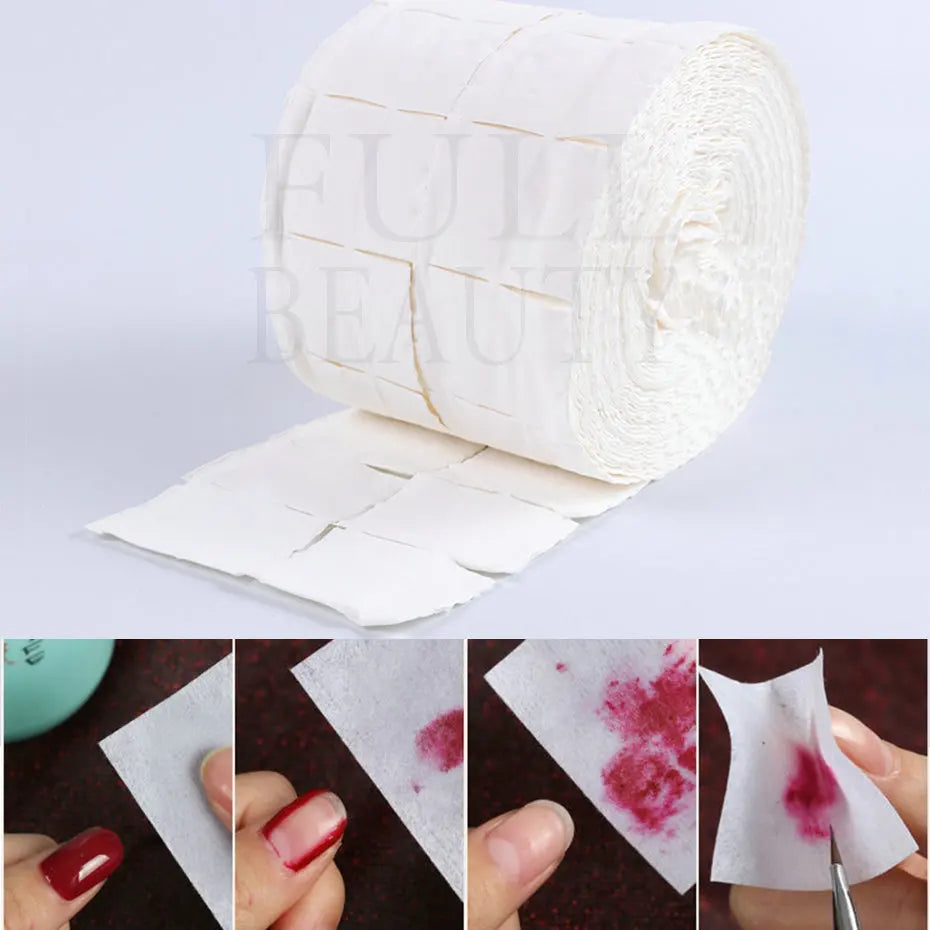 500/300pcs Lint-Free Nail Polish Remover Cotton Gel Polishes Remover Nails Wraps Wipes Manicure Soft Paper Pads Accessories  [BEU]