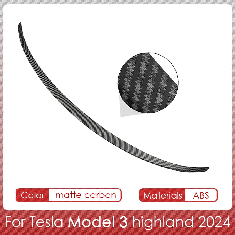 For Tesla Spoiler Model Y 2024 Accessories Spoilers Wings for Tesla Model 3 Highland 2024 Accessories 3/Y 2017-2024 ABS Material [BDK]