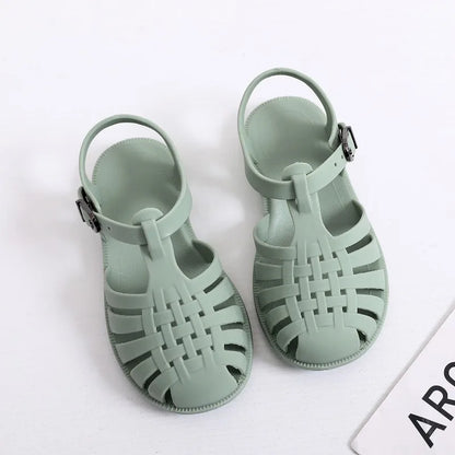 Sandalia Child Beach Shoes for Sea Summer Girls Gladiator Sandals Baby Soft Non-slip Princess Jelly Shoes Boy Roman Flip-flops [SHO]