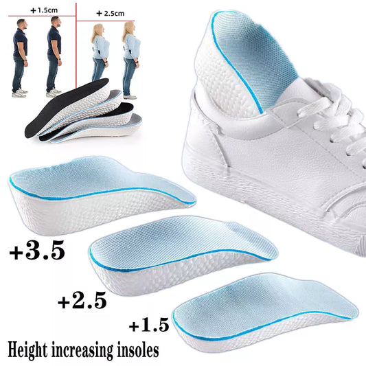 Height Increase Insoles Men Women Shoes Flat Feet Arch Support Orthopedic Insoles Sneakers Heel Lift Memory Foam Soft Shoe Pads [SHO]