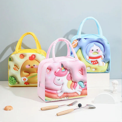 Lunch Bag Thickened Handheld Insulated Lunch Box Bag Children Cute With Meals Lunch Box Bag [MUG]