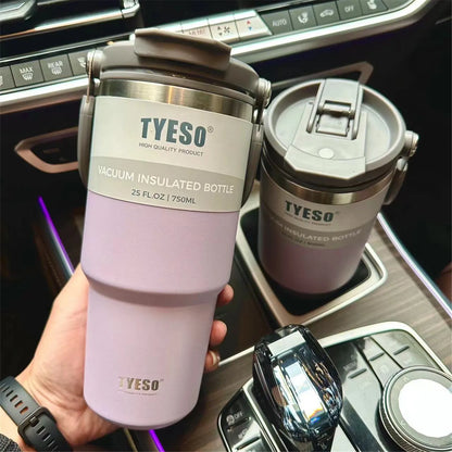 Thermal Coffee Cup Tyeso Stainless Steel Thermos Bottle Car Tumbler Double-layer Insulation Water Bottle Keeps Cold and Heat [MUG]