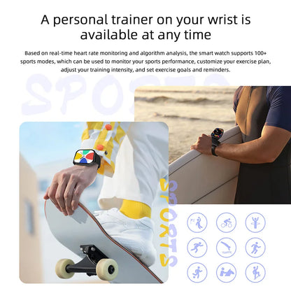 New Smart Watch Men Women Heart Rate Blood Pressure 100+ Sports Modes Fitness Tracker Bluetooth Call Smartwatch Man For Xiaomi [SWH]