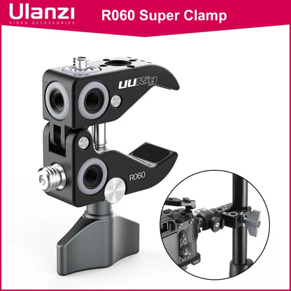 Ulanzi UURig R060 Pea Pods Super Clamp Crab Pliers Clip for DSLR Rig Cameras Gimbal Magic Arm Umbrellas Cross Bars [PHO]