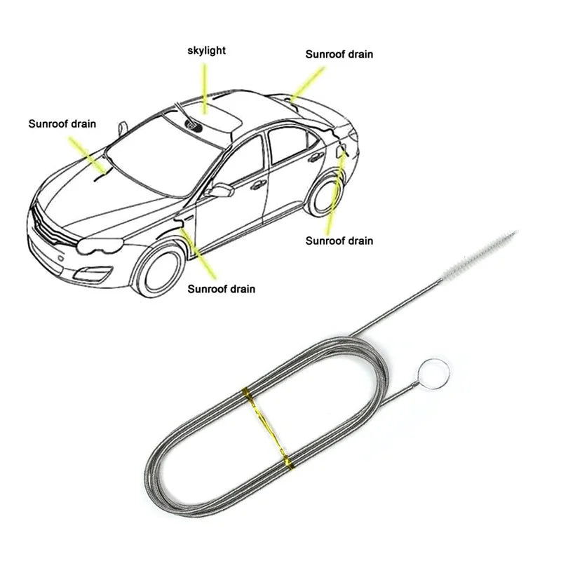 Car Drain Dredge Cleaning Scrub Brush 150cm Auto Sunroof Long Hoses Detailing Cleaning Tool Car Accessories for Benz [CAR] [DTL]