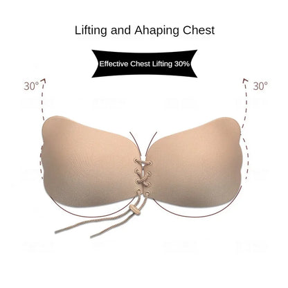 Invisible Strapless Adhesive Stick Bra Strapless Push Up Bras Women Sexy Backless Lingerie Seamless Silicone Bralette Underwear [BRA]