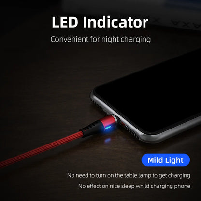 AUFU LED Magnetic USB Charging Cable USB Type C Phone Cable Magnet Phone Charger Micro USB For iPhone 11 12 Pro Max For Xiaomi [MOB]