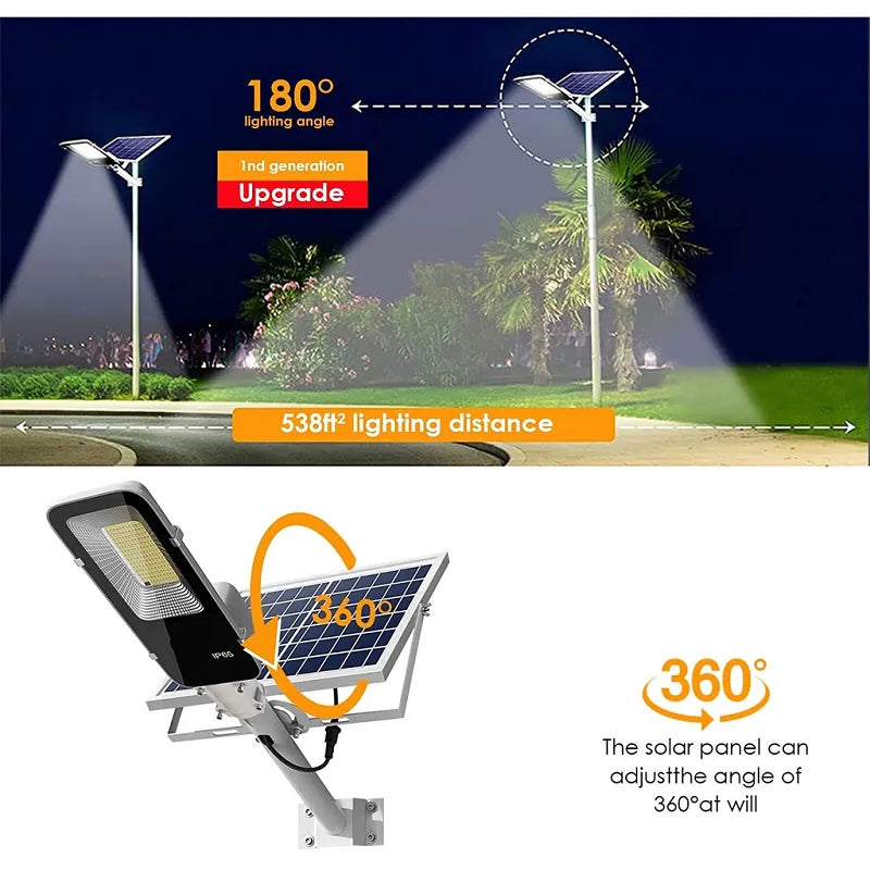 Powerful Solar Light Outdoor Solar Street Light 350/120LED 6500K IP65 Waterproof Street Light For Garage Garden Terrace [SLG]