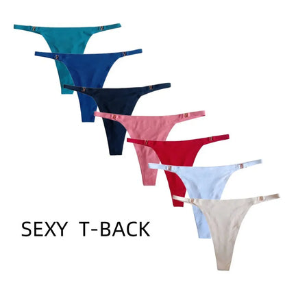 Sexy Women Seamless Thong Low Waist Lingerie Ice Silk Women's Panties G-String T-Back Sexy Thongs Ladies Comfortable Underwear [GRM] [UND]