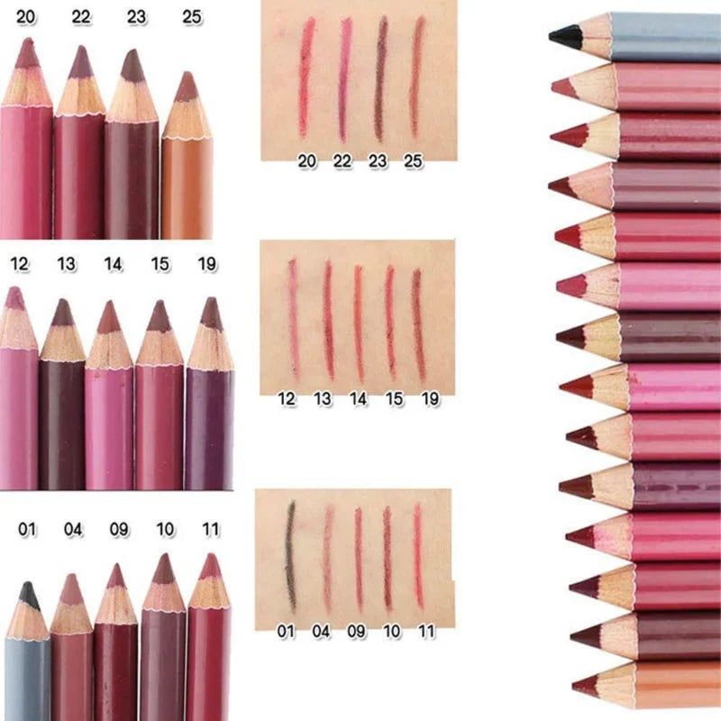 28Color New Professional Wood Lip Liner Waterproof Lady Charming Lip Liner Soft Pencil Makeup Women's Long Lasting Cosmetic Tool [CSM]