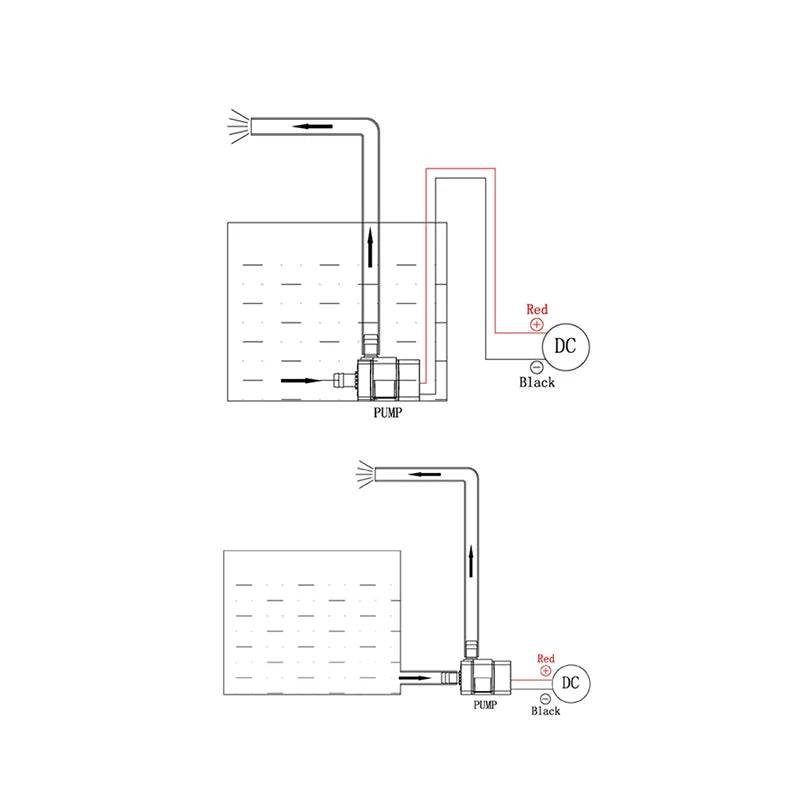 4.8W 5.8W 240L/H Silent Fish Tank Pump DC 12V 24V Solar Brushless Motor Pool Circulating Submersible Pump Water Pump [PUM]