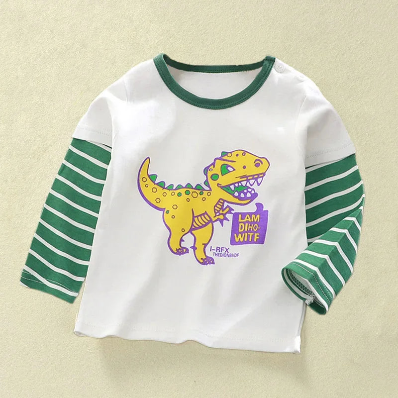 Children's Clothing Boys Girls T-Shirt kids clothes Cartoon Tops Long Sleeve Baby Clothing Autumn Winter Cotton Print Sweatshirt [TSH]