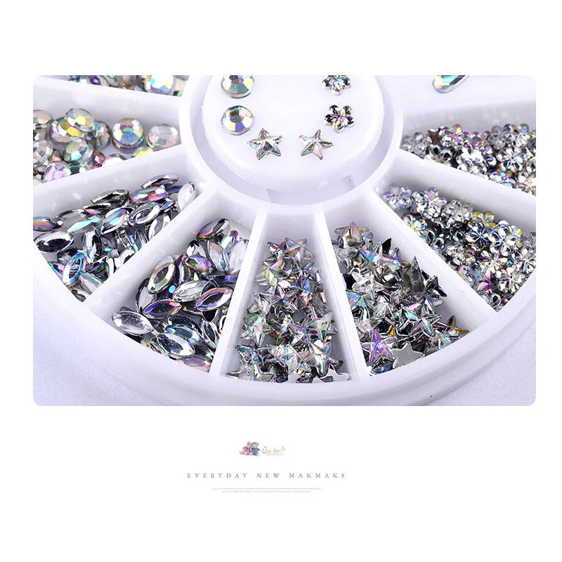 3D Butterfly Drill Flower Nail Rhinestones Crystal DIY Nail art decorations Manicure tools Accessories  [BEU]