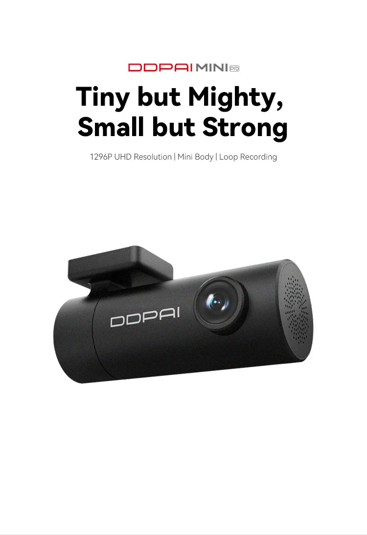 DDPAI WiFi Car DVR Mini Pro HD Night Vision 1296P Dash Cam Recorder [CAR]