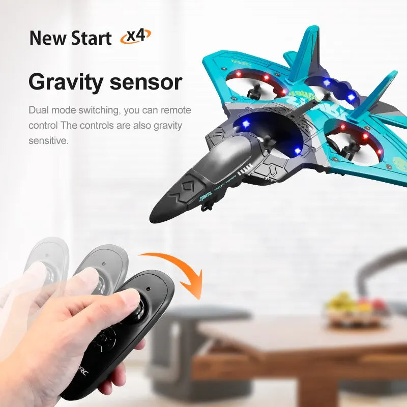 V17 RC Remote Control Airplane 2.4G Remote Control Fighter Hobby Plane Glider Airplane EPP Foam Toys RC Drone Kids Gift [TOYS]