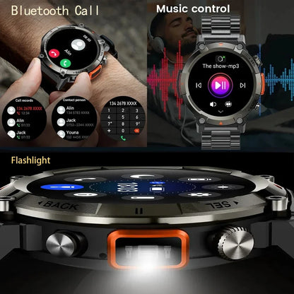 Smartwatch Smart Watch Bluetooth Call With Flashlight Sport Tracker Blood Pressure IP67 Waterproof For Men Xiaomi Android IOS [SWH]