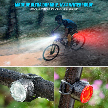 USB Rechargeable Bike Light Mini Warning Taillight LED Waterproof Highlight Riding Taillight Front Rear Bicycle Lamp Headlights [CYC]