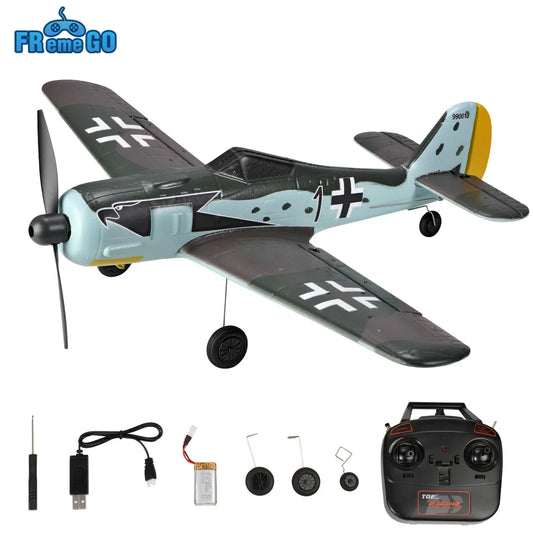 FW-190 RC Plane 2.4G 4CH 402mm Wingspan RC Aircraft One Key Aerobatic RTF Fighter Mini Warbird RC Airplane Toys Gifts [TOYS]