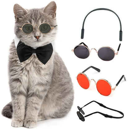 Pet Accessories Cat Glasses Non-slip Kitten Glasses Small Dog Sunglasses Puppy Kitty Cat Sunglasses Cosplay Costume Photos Props [COS]