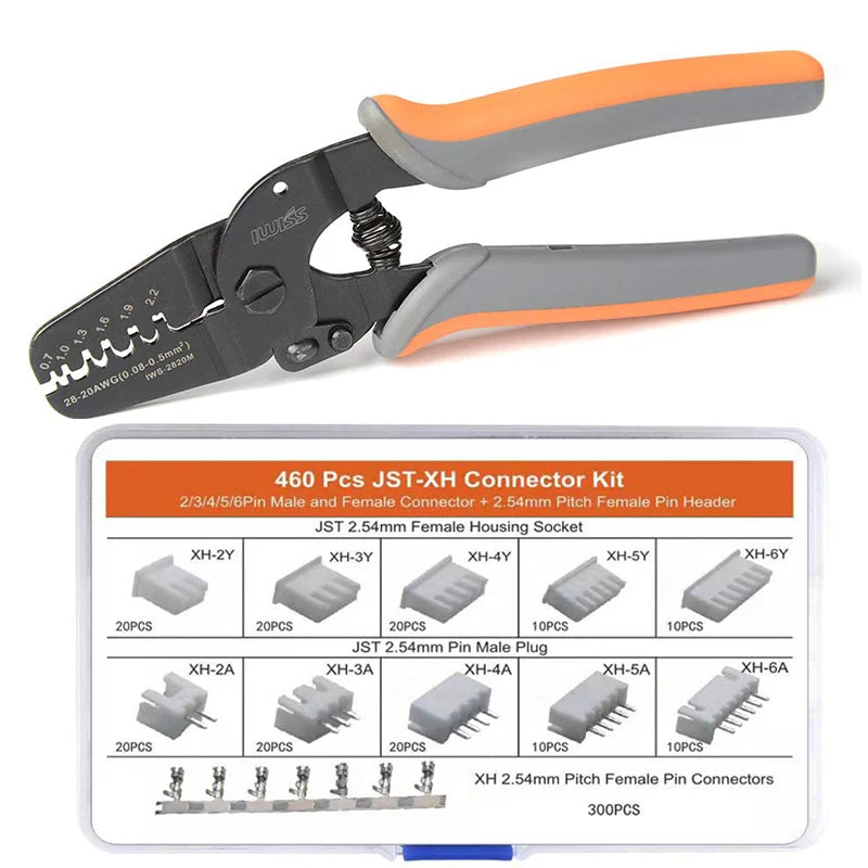 IWS-2820 Jst-xh Connectors Kit Mini Hand Crimping Pliers Set Crimping Tools For Jam, Molex,Tyco, Jst Terminals Clamp Crimper [HTO]