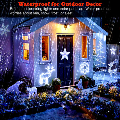 Outdoor LED Solar Fairy Lights Christmas Decoration Waterproof Solar Garland 8Mode Lights For Xmas Party Patio Balcony Yard [SLG]